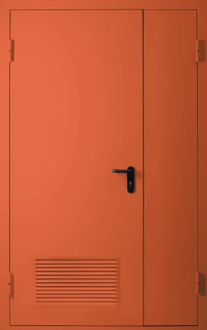 Полуторапольная противопожарная дверь с вентиляцией EI 30 (RAL 3022)