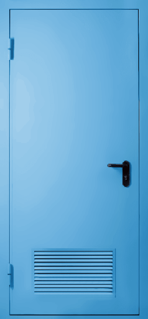 Однопольная противопожарная дверь с вентиляцией EI 60 (RAL 5012)