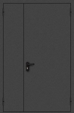 Полуторапольная противопожарная дверь EI 60 (порошок / черная)