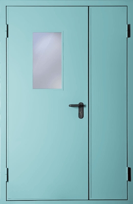 Полуторапольная дверь со стеклом EI 60 (RAL 2027)