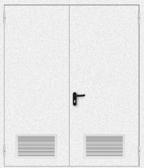 Двупольная дверь с вентиляцией (порошок / белая)