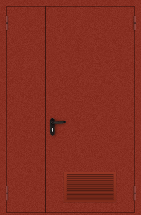 Полуторапольная дверь с вентиляцией (порошок / красная) 