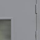 Однопольная противопожарная дверь cо стеклом EI 60 (RAL 7035) 