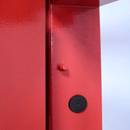 Однопольная противопожарная дверь со стеклом (красная)