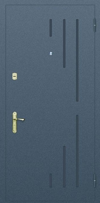 Глухая одностворчатая дверь с рисунком на металле № 10