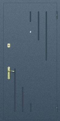 Глухая одностворчатая дверь с рисунком на металле № 11