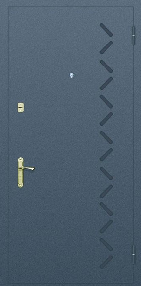 Глухая одностворчатая дверь с рисунком на металле № 13