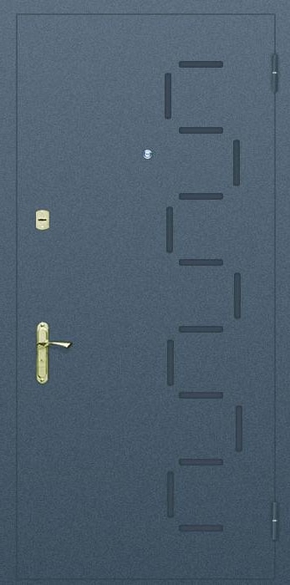 Глухая одностворчатая дверь с рисунком на металле № 14