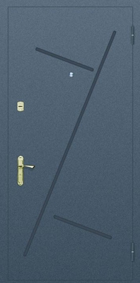 Глухая одностворчатая дверь с рисунком на металле № 15