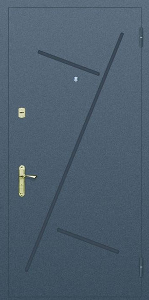 Глухая одностворчатая дверь с рисунком на металле № 15