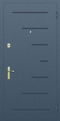 Глухая одностворчатая дверь с рисунком на металле № 6
