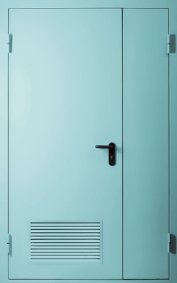Полуторапольная дверь с вентиляцией EI 60 (RAL 2027)
