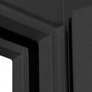 Двустворчатая техническая дверь со стеклом (RAL 7043)