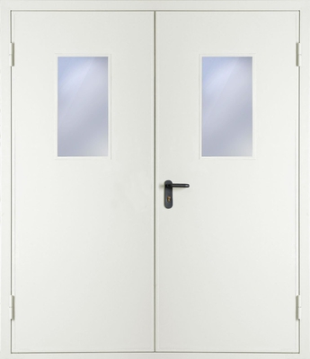 Двупольная дверь со стеклом EI 60 (RAL 9016)
