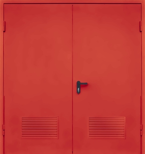 Двупольная противопожарная дверь с вентиляцией EI 30 (RAL 3020)