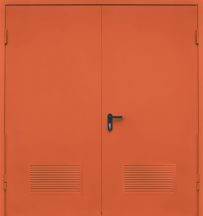Двупольная противопожарная дверь с вентиляцией EI 30 (RAL 3022)