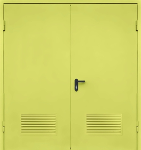 Двупольная противопожарная дверь с вентиляцией EI 60 (RAL 1016)