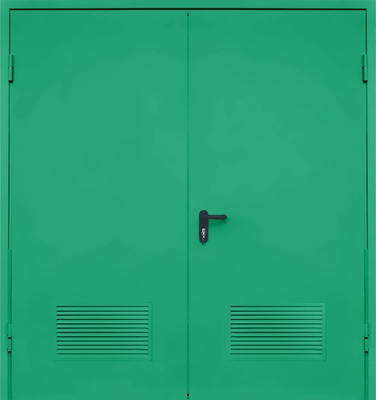 Двупольная дверь с вентиляцией EI 60 (RAL 6024)