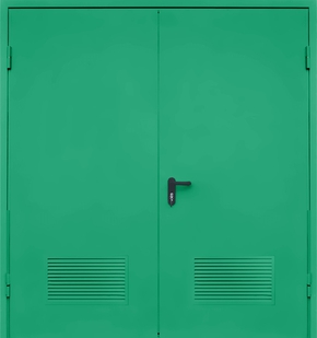 Двупольная противопожарная дверь с вентиляцией EI 60 (RAL 6024)