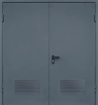 Двупольная дверь с вентиляцией EI 60 (RAL 7043)