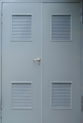 Двупольная дверь с вентиляцией EI 60 (серая)