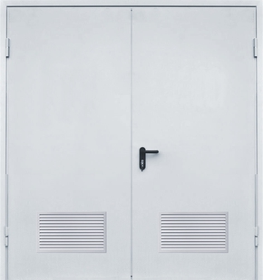 Двупольная дверь с вентиляцией EI 60 (RAL 7035)