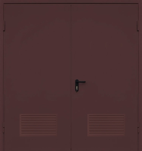 Двупольная дверь с вентиляцией EI 60 (RAL 8017)