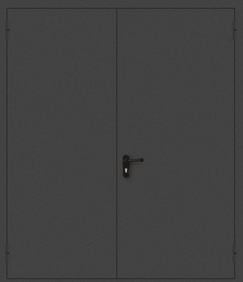 Двупольная противопожарная дверь EI 60 (черная)