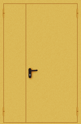 Полуторапольная противопожарная дверь EI 60 (желтая)