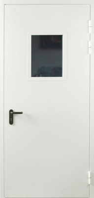 Однопольная дверь со стеклом EI 60 (RAL 9016)