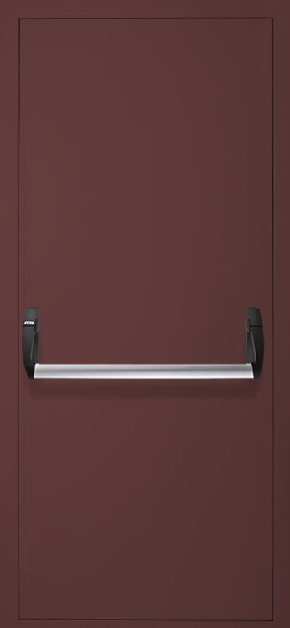 Однопольная противопожарная дверь «Антипаника» (RAL 8017) 