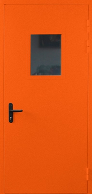 Однопольная противопожарная дверь со стеклом EI 60 (RAL 2009)