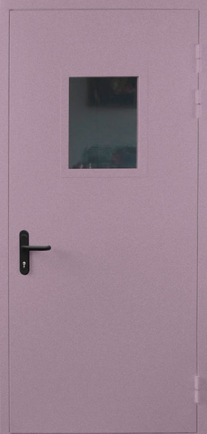 Однопольная противопожарная дверь со стеклом EI 30 с порошковым напылением (RAL 4009)