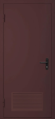 Однопольная дверь с вентиляцией EI 60 (RAL 8017) 