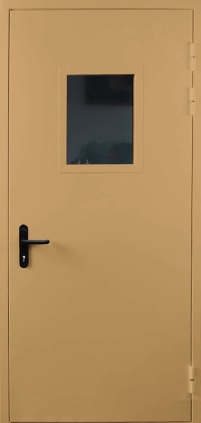 Однопольная противопожарная дверь со стеклом EI 30 (RAL 1024)