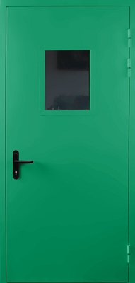 Однопольная дверь со стеклом EI 60 (RAL 6024)
