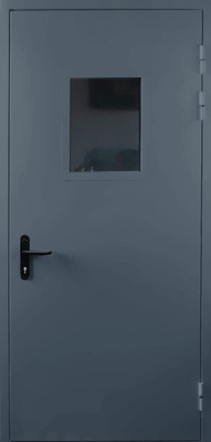 Однопольная дверь со стеклом EI 60 (RAL 7043)
