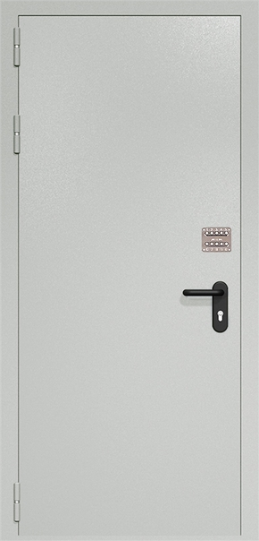 Однопольная противопожарная дверь EI 60 с кодовым замком 01
