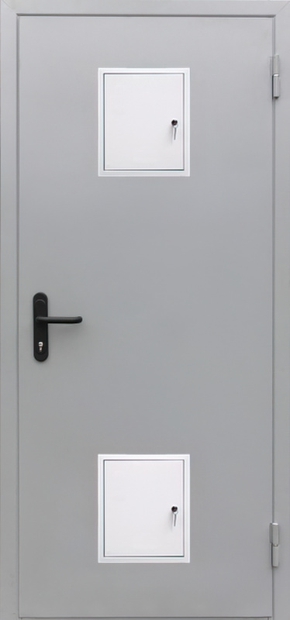 Однопольная противопожарная дверь EI 60 со стыковочными узлами 02