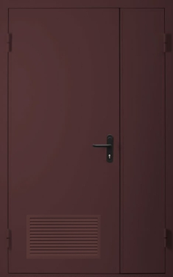 Полуторапольная дверь с вентиляцией EI 60 (RAL 8017)