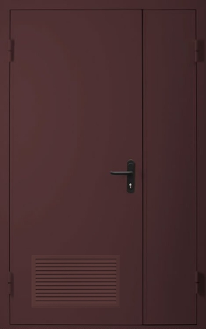 Полуторапольная дверь с вентиляцией EI 60 (RAL 8017) 