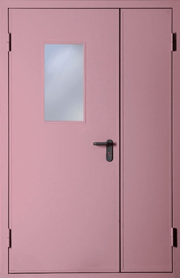 Полуторапольная дверь со стеклом EI 30 (RAL 3015)