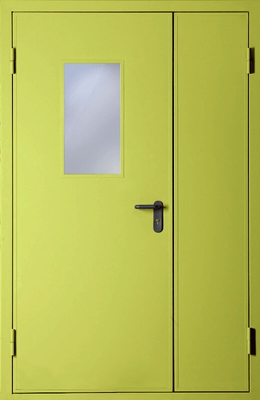 Полуторапольная дверь со стеклом EI 60 (RAL 1016)