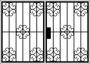 Распашная решетка на окно OS-010