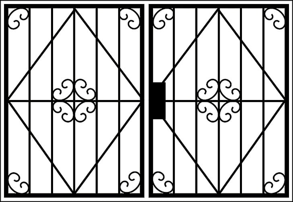 Распашная решетка на окно OS-013