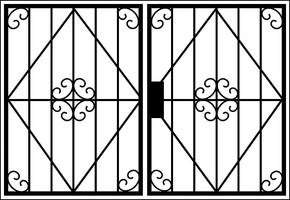 Распашная решетка на окно OS-013
