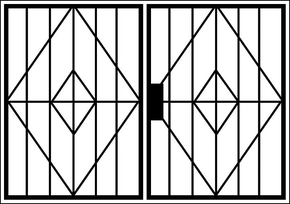 Распашная решетка на окно OS-003