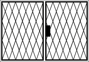 Распашная решетка на окно OS-005