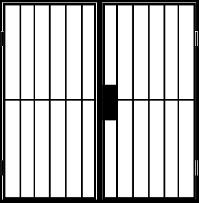 Двупольная решетчатая дверь DRD-001