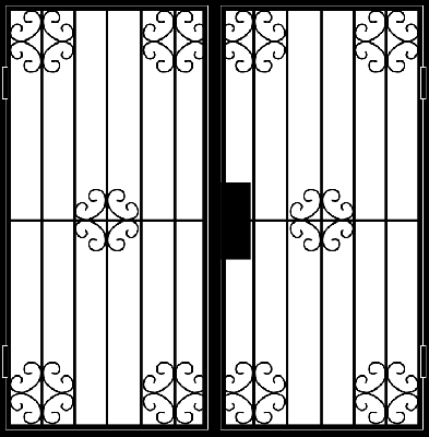 Двупольная решетчатая дверь DRD-010